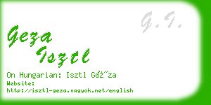 geza isztl business card